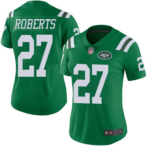 New York Jets Limited Green Women Darryl Roberts Jersey NFL Football #27 Rush Vapor Untouchable->women nfl jersey->Women Jersey